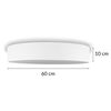 Smartwares Plafonnier 60x60x10 cm Blanc