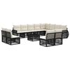 vidaXL Ensemble de canap&eacute; de jardin 13 pcs Noir et blanc cr&egrave;me