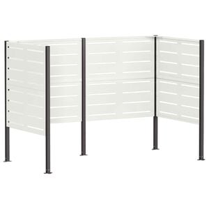 vidaXL &Eacute;cran pour poubelle 167 x 85 x 113 cm Acier Blanc