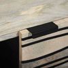vidaXL Table basse Beige et Noir 100 x 54 x 40 cm Bois d'acacia massif