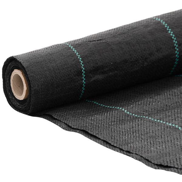 vidaXL Membrane anti-mauvaises herbes noir 2x200 m PP