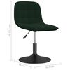 vidaXL Chaise pivotante de salle &agrave; manger Vert fonc&eacute; Velours