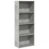 vidaXL Biblioth&egrave;que gris b&eacute;ton 60x30x152 cm bois d'ing&eacute;nierie