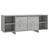 vidaXL Meuble TV Gris b&eacute;ton 130x35x50 cm Bois d'ing&eacute;nierie