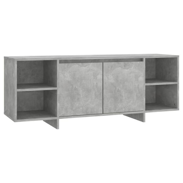 vidaXL Meuble TV Gris b&eacute;ton 130x35x50 cm Bois d'ing&eacute;nierie