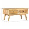 vidaXL Table basse 82x52x42 cm Bois de manguier massif