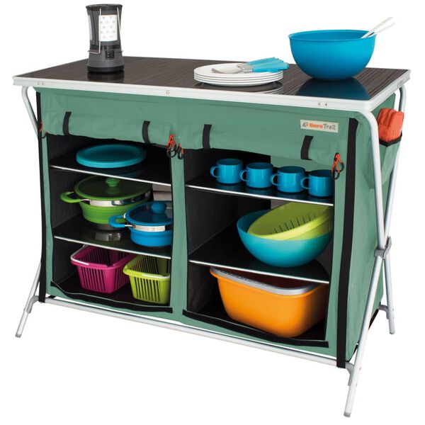 Eurotrail Armoire de camping Brocas 110x52x90 cm Vert