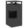 vidaXL Bassin de feu Noir 50 x 50 x 100 cm Acier patin&eacute;