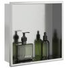 vidaXL Niche de douche argent&eacute; bross&eacute; 32x32x9 cm acier inoxydable