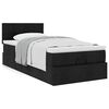 vidaXL Cadre de lit ottoman avec matelas noir 90x190 cm tissu