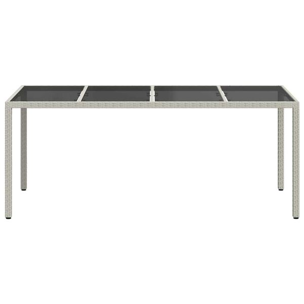 vidaXL Table de jardin pour repas Blanc 190 x 90 x 75 cm Poly rotin