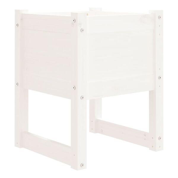 vidaXL Jardinières 2 pcs Blanc 40x40x52,5 cm Bois massif de pin