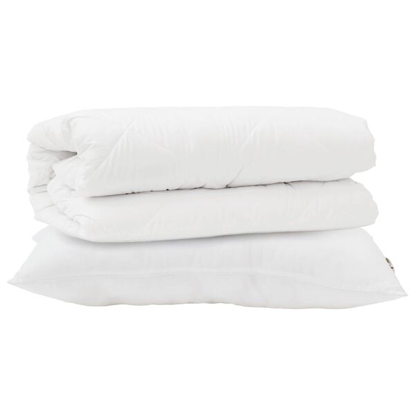 vidaXL Ensemble de Duvet avec oreiller 2 pcs Blanc Microfibre