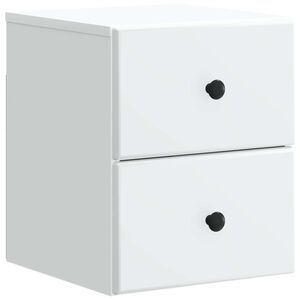 vidaXL Cabinet de chevet mural avec tiroir Blanc 34,5 x 33 x 40 cm