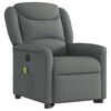 vidaXL Fauteuil inclinable de massage &eacute;lectrique Gris fonc&eacute; Tissu