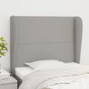 vidaXL T&ecirc;te de lit avec oreilles Gris clair 103x23x118/128 cm Tissu