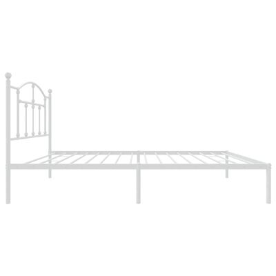 vidaXL Cadre de lit métal sans matelas et tête de lit blanc 100x190 cm