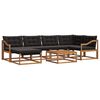 vidaXL Ensemble de canap&eacute;s d'ext&eacute;rieur 19 pcs Naturel et Noir