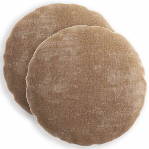 vidaXL Housse de coussin 2 pc HEERLEN Marron &Oslash; 40 cm Tissu Chenille