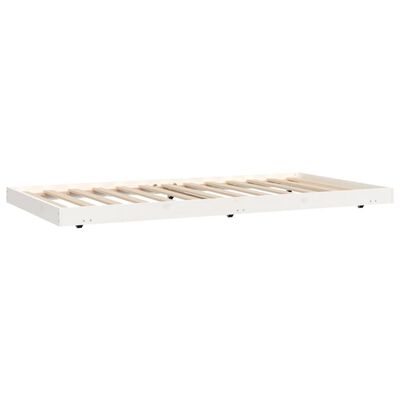 vidaXL Cadre de lit sans matelas blanc 100x200 cm bois de pin massif