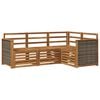 vidaXL Ensemble de canap&eacute;s d'ext&eacute;rieur 4 pc Polyester