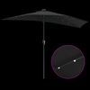 vidaXL Parasol de jardin Noir 294 x 150 x 224 cm Polyester et Acier