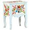 vidaXL Table de chevet peinte &agrave; la main 40x30x50 cm Bois de manguier