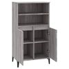 vidaXL Buffet haut Sonoma gris 60x36x110 cm Bois d'ing&eacute;nierie