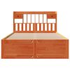 vidaXL Lit biblioth&egrave;que sans matelas cire marron 140x190 cm pin massif