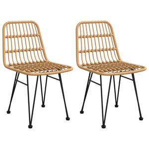 vidaXL Chaises de jardin lot de 2 48x62x84 cm R&eacute;sine tress&eacute;e