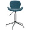 vidaXL Chaises pivotantes &agrave; manger lot de 2 bleu velours