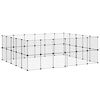 vidaXL Cage animaux de compagnie à 44 panneaux et porte Noir 35x35 cm