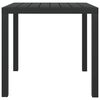 vidaXL Table de jardin Noir 80 x 80 x 74 cm Aluminium et WPC