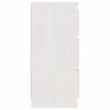 vidaXL Tables de chevet 2 pcs Blanc 40x29,5x64 cm Bois de pin solide