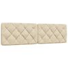 vidaXL Coussin de t&ecirc;te de lit cr&egrave;me 180 cm tissu