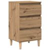 vidaXL Cabinet de chevet Ch&ecirc;ne artisanal 40 x 35 x 70 cm