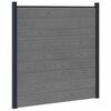 vidaXL Ensemble de Cl&ocirc;ture 180 x 186 cm WPC et Aluminium Gris