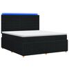 vidaXL Lit boxspring LED avec matelas Noir 160 x 200 cm Tissu