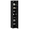 vidaXL Armoire de rangement 3 pcs Chêne noir 30 x 42,5 x 225 cm