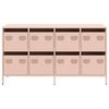 vidaXL Buffet rose 135x39x73,5 cm acier lamin&eacute; &agrave; froid