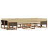 vidaXL Ensemble de canap&eacute;s d'ext&eacute;rieur 8 pc Naturel et Beige