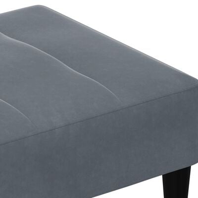 vidaXL Repose-pied gris foncé 77x55x31 cm velours