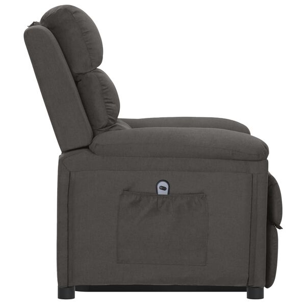 vidaXL Fauteuil Gris fonc&eacute; Tissu