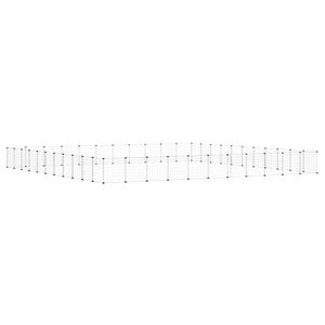 vidaXL Cage animaux de compagnie &agrave; 44 panneaux et porte Noir 385x385x35 cm