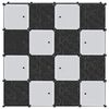 vidaXL Cubes de rangement 16 pcs avec tiges de suspension PP