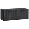 vidaXL Meuble TV mural Noir 78,5 x 31 x 30 cm Bois d'ing&eacute;nierie