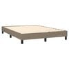 vidaXL Sommier &agrave; lattes de lit avec matelas Taupe 140x190 cm Tissu