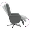 vidaXL Fauteuil inclinable avec repose-pieds gris fonc&eacute; tissu