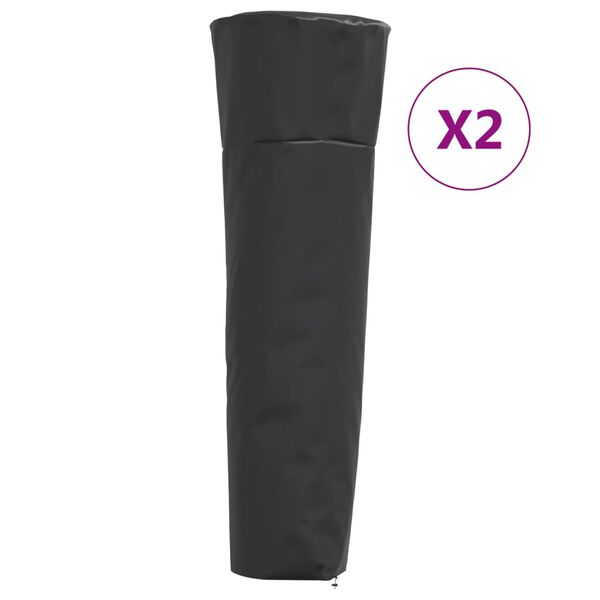 vidaXL Housses de chauffage 2 pcs forme de pyramide tissu oxford 420D