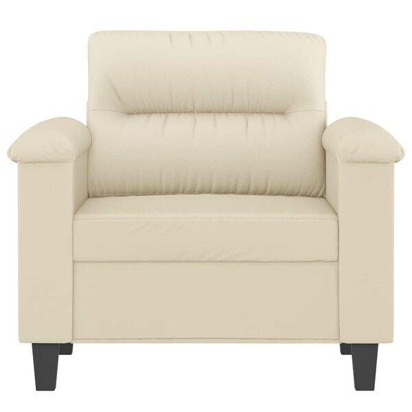 vidaXL Fauteuil Crème 60 cm Similicuir